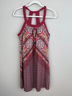 Prana Cantine Dress in Crushed Cranberry Marrakesh - Size Medium